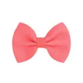 Cute coral pink grosgrain ribbon bow hair clip for kids, perfect for DIY hair styling - Coral Pink