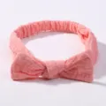 Bandeau à nœud en coton rose doux pour les bébés et les jeunes enfants accessoires - 3 Pièces/Paquet / Rose Vif (18)