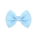 Light blue grosgrain ribbon bow hair clip for toddlers and children hair accessories - Blue