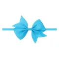 Bandeau élastique bleu ciel pour bébé avec un grand nœud en gros-grain élégant. - Bleu Clair (7)