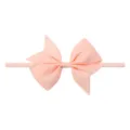 Bandeau bébé avec nœud en ruban pêche et sangle en nylon élastique pour nouveau-nés - Light Pink (8)