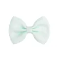Elegant mint green grosgrain ribbon bow hair clip for kids and babies, cute hair accessory - Mint Green