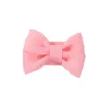 Adorable pink grosgrain ribbon bow hair clip for toddlers and baby girls accessory - Pink