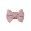 Children's pink ribbed ribbon bow hair clip accessory for toddlers and girls fashion - Pink