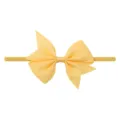 Bandeau adorable avec nœud en ruban gros-grain jaune pour bébés et enfants, élastique - Jaune Clair (10)