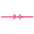 Fascia elastica in nylon rosa con fiocco a coste per neonati e bambini piccoli - Fucsia