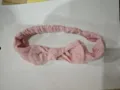 Bandeau élastique pour bébé en coton crépon rose doux avec un joli motif de nœud - 3 Pièces/Paquet / Rose Clair (46)