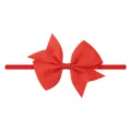 Bandeau à nœud en gros-grain rouge vif pour bébés et tout-petits, élastique - Rouge (12)