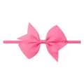 Adorable bandeau à nœud rose vif en gros-grain à haute élasticité pour bébé fille - Rouge Rose (13)