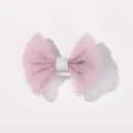 Pince à cheveux noeud en tulle rose tendre pour coiffure enfant et accessoire de mode - Organza Rose Mauve Clair (19)