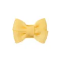 Solid yellow grosgrain ribbon bow hair clip for girls, cute candy color hair accessory - Yellow