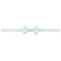 Soft mint green elastic nylon bow headband for baby girls infants hair accessory - Mint Green