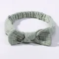 Bandeau pour bébé en coton mousseline vert sauge avec un joli nœud doux et confortable - 3 Pièces/Paquet / Vert Sauge (88)