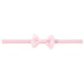 Soft pink bow baby headband made of elastic nylon fabric - Light Pink