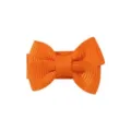 Adorable orange grosgrain ribbon bow hair clip for kids and babies candy colored - Orange
