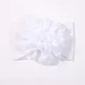 Fascia bianca in nylon per neonati con un grande fiore in tessuto delicato - Bianco