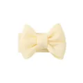 Creamy white grosgrain ribbon bow hair clip for babies and children hair accessory - Off White