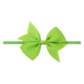 Bandeau élastique premium pour bébé avec grand nœud en ruban gros-grain vert enfant - Vert Herbe (20)