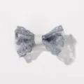 Barrette à cheveux avec nœud en dentelle grise pour les coiffures quotidiennes des filles - Dentelle Ajourée Grise (29)