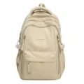 Beigefarbener Schulrucksack mit Sternenmuster, leicht und mit großer Kapazität - Khaki