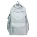 Hellblauer Schülerrucksack mit großem Fassungsvermögen, Sternenmuster und mehreren Reißverschlüssen - Blau