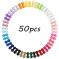 50-piece set of colorful mini ribbon bow hair clips for babies and kids accessories - 50 Pieces