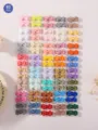 Set of 80 pieces colorful mini grosgrain ribbon bow hair clips for toddler girls - Bowknot (80B) / 80Pcs Set / Colorful