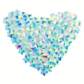 100pcs iridescent crystal star beads arranged in a heart shape for DIY jewelry making. - Five-Pointed Star Shape / 100 Pieces/Pack