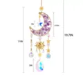 Dimensioni dettagliate del suncatcher luna in ametista per decorazione della finestra - modello 3