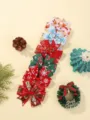 Set of Christmas bow hair clips with reindeer and nutcracker patterns - 6C (Christmas Mixed Elements)