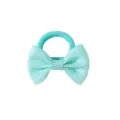 Kids mini bow hair tie cute blue elastic ribbon hair rope for baby toddler daily wear - Cyan Style (5161)