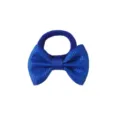 Kids mini blue bow hair tie cute elastic ponytail holder sweet hair accessory for baby girl - Royal Blue Style (5161)