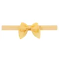 Yellow baby bow headband, soft fabric elastic hair band for cute infant toddler girls. - Yellow (826)