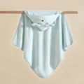 Baby hooded towel soft newborn swaddle blanket cute animal design infant bath towel comfortable - Blue Dog (Thickened 200g)