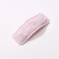 Elegant sweet pink embroidered floral hair clip for girls, cute and stylish accessory - Embroidered Floral Snap Clip Style (34)