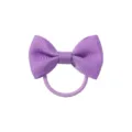 Grazioso elastico per capelli con fiocco viola per bambini, design a coste e morbido - Viola (5)