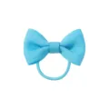 Elastico per capelli con fiocco in gros-grain celeste per bambina con elastico forte - Azzurro (7)