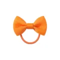 Elastico per capelli con fiocco in nastro grosgrain arancione per bambine - Arancione Vibrante (9)