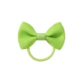 Elastico per capelli fatto a mano con fiocco in nastro gros-grain verde lime per bambine - Verde Brillante (20)