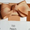 Peach colored grosgrain ribbon bow hair clip for children's hair accessories collection - Peach (720)