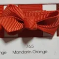 Small Mandarin Orange grosgrain ribbon bow hair clip for children, color code 765 - Mandarin Orange (765)