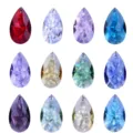 Set di 12 prismi in cristallo multicolore a goccia sfaccettati per decorazioni casa. - A forma di goccia / K9 / 12 Pezzi/Confezione