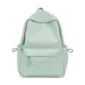 Vooraanzicht van een minimalistische mintgroene rugzak in snoepkleuren voor studenten - Groen