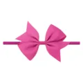 Bandeau pour bébé avec grand nœud en ruban gros-grain rose vif élastique - Rose Vif (29)