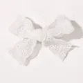 Barrette à cheveux avec nœud en dentelle blanche délicate pour tout-petits et filles accessoires - Dentelle Blanche (5-4)