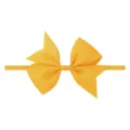 Bandeau bébé à nœud en gros-grain jaune vif avec bande élastique haute et souple - Jaune (660)