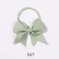 Lichtgroene haarstrik van grosgrain lint voor kinderen met schattig zwaluwstaartontwerp - 燕尾蝴蝶结发圈(567)