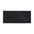 Bandeau élastique noir noué confortable pour le yoga le sport et la course à pied - Noir