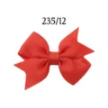 Cute small red grosgrain ribbon bow hair clip for baby girls and toddlers accessory - Red (12)