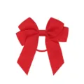 Elastico per capelli con fiocco in nastro grosgrain rosso acceso per acconciature bimbe - Rosso (235)
